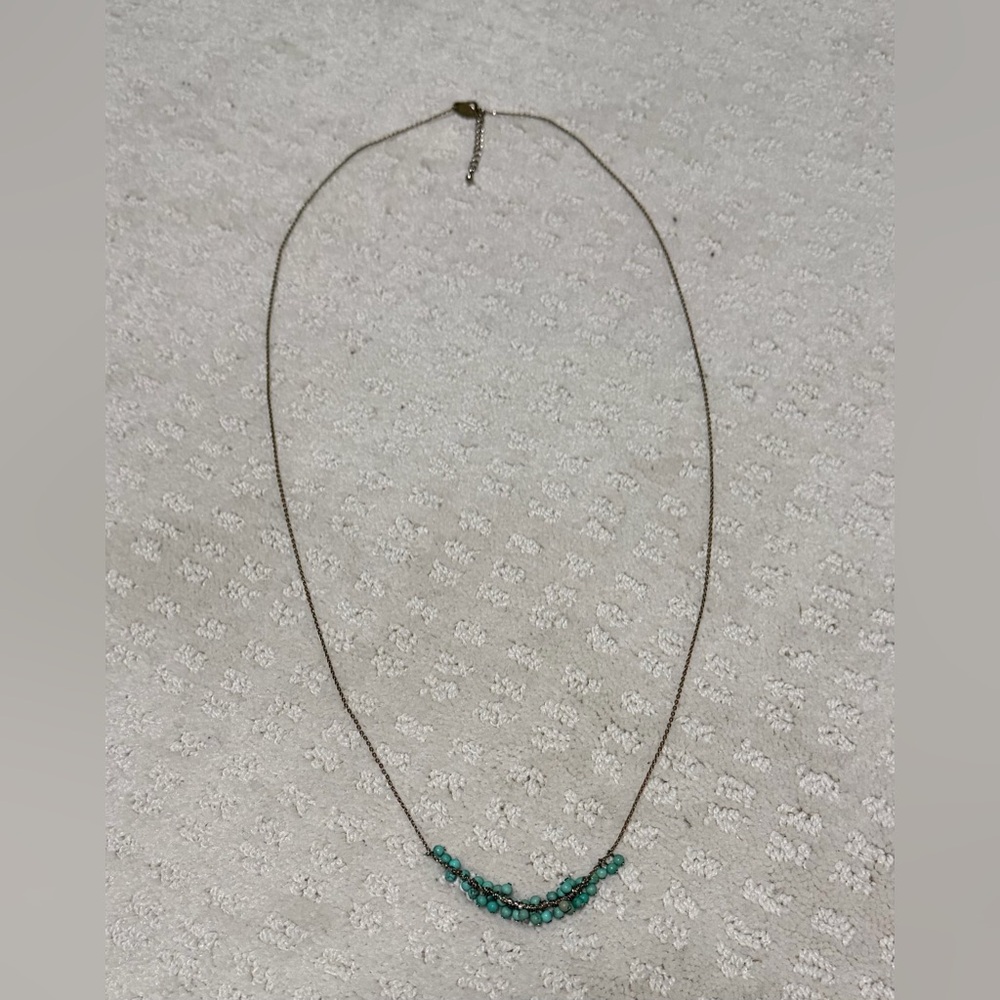 Orelia London Turquoise Cluster Charm Necklace
